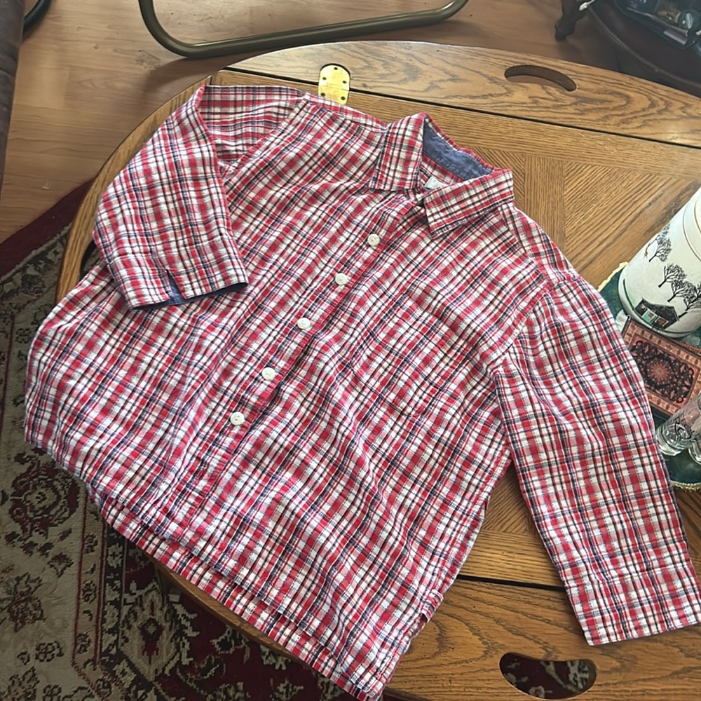 Red, White and Blue Plaid Shirt - Picture 7 of 16